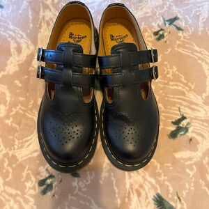 Dr. Martens Black Leather Flats